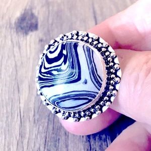 Calsilica Gemstone Ring